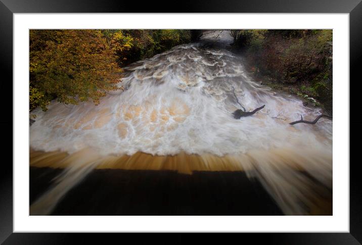 The river Twrch in Ystalyfera Framed Mounted Print by Leighton Collins