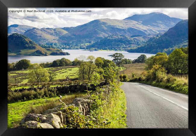 Road to Ullswater in Lake District Framed Print by Pearl Bucknall