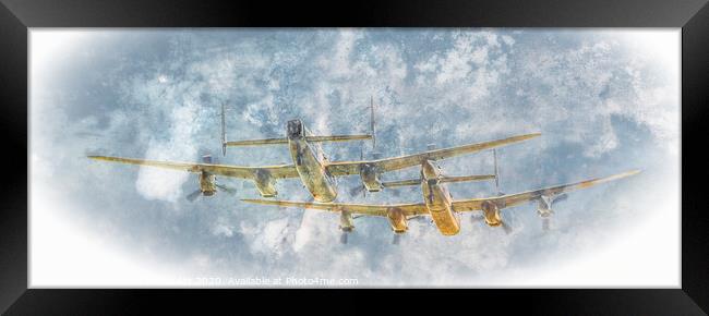 Lancaster Fly Past Framed Print by Tylie Duff Photo Art