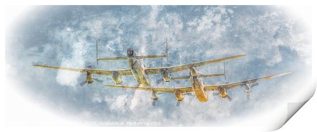 Lancaster Fly Past Print by Tylie Duff Photo Art