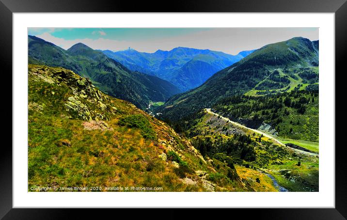 A Valley in Andorra Framed Mounted Print by James Brooks