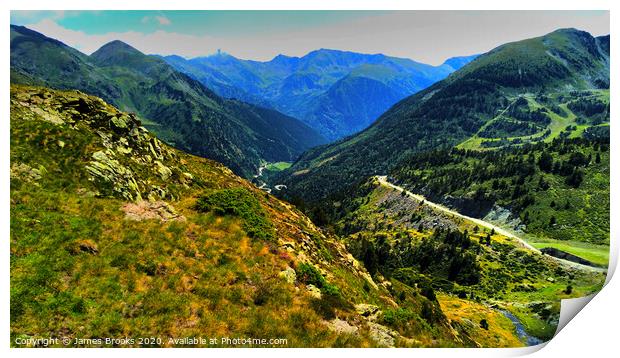 A Valley in Andorra Print by James Brooks