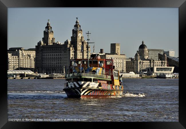 Snowdrop the Dazzle Mersey Ferry Framed Print by Bernard Rose Photography