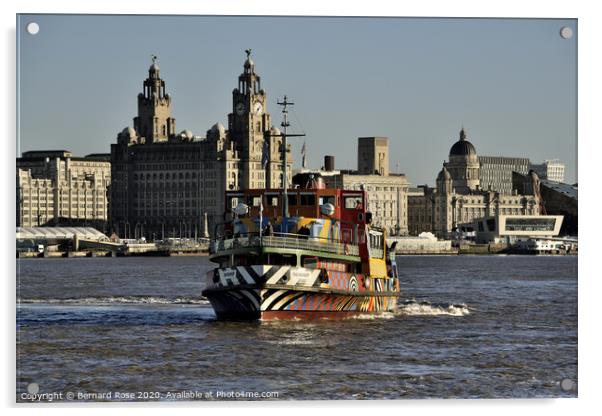 Snowdrop the Dazzle Mersey Ferry Acrylic by Bernard Rose Photography