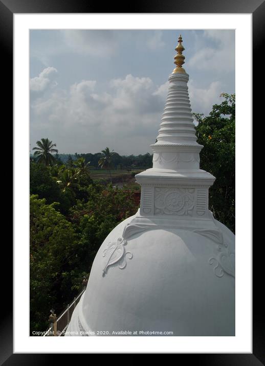 Stupa Top Anuradhapura Framed Mounted Print by Serena Bowles
