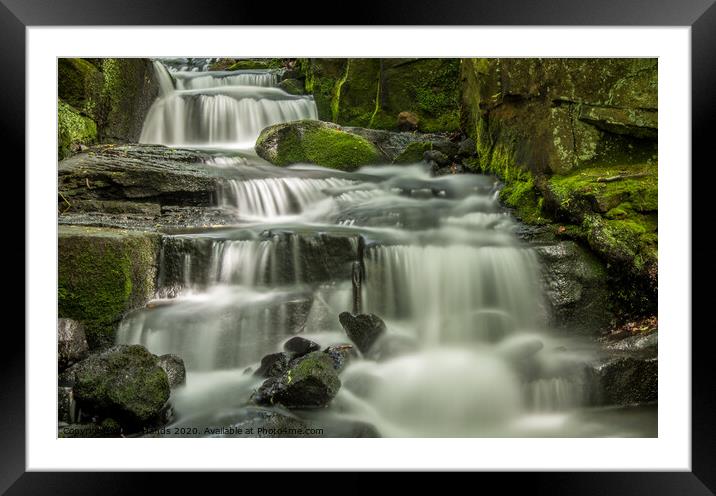 Silver Cascade Framed Mounted Print by Lisa Hands