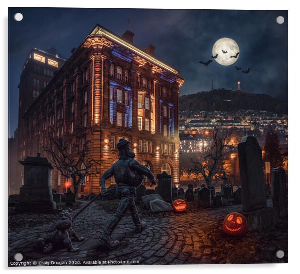 Halloween in Dundee Acrylic by Craig Doogan