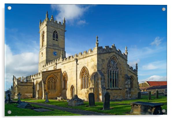 St Peter's Church, Barnburgh Acrylic by Darren Galpin