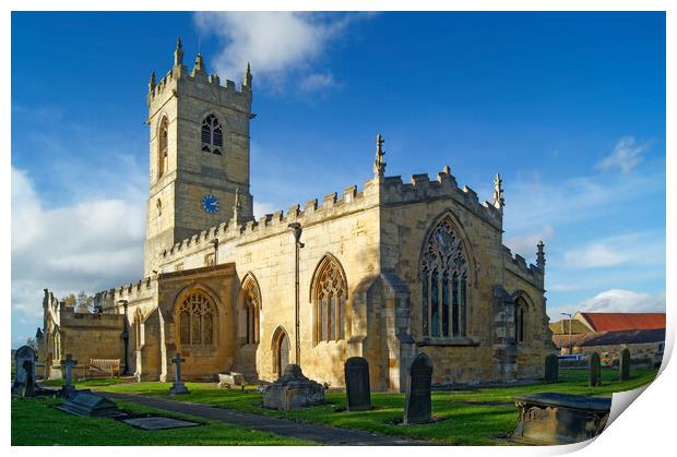 St Peter's Church, Barnburgh Print by Darren Galpin