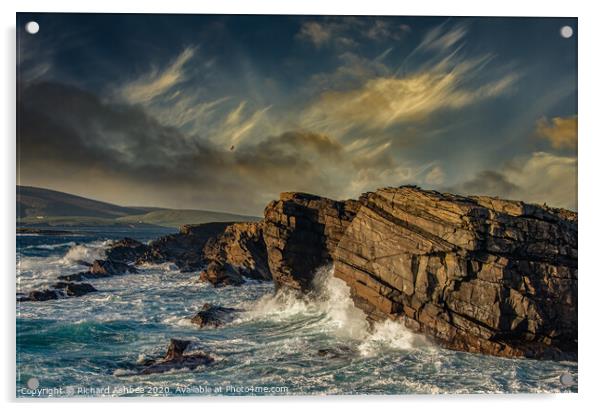 Scatness storm Shetland Acrylic by Richard Ashbee
