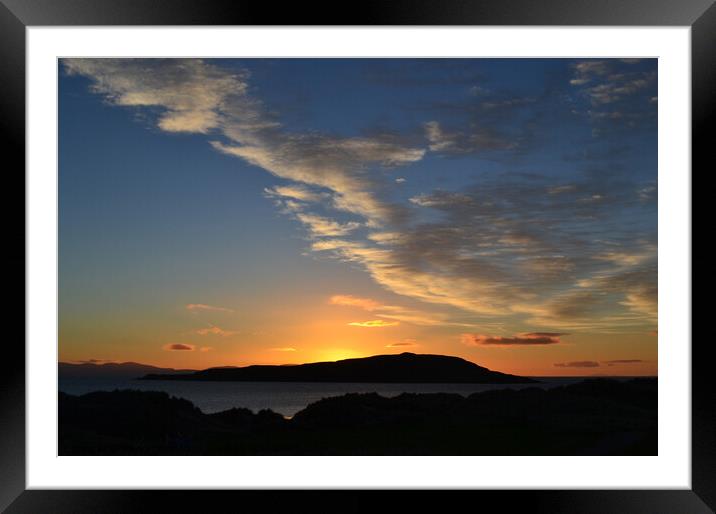 Sunset on Longa Framed Mounted Print by Mark Fraser