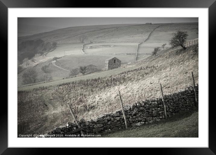 Keld Barn in the Yorkshire Dales Framed Mounted Print by Heidi Stewart