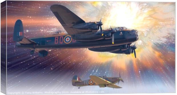 Lancaster Bomber Canvas Print by Tony Williams. Photography email tony-williams53@sky.com