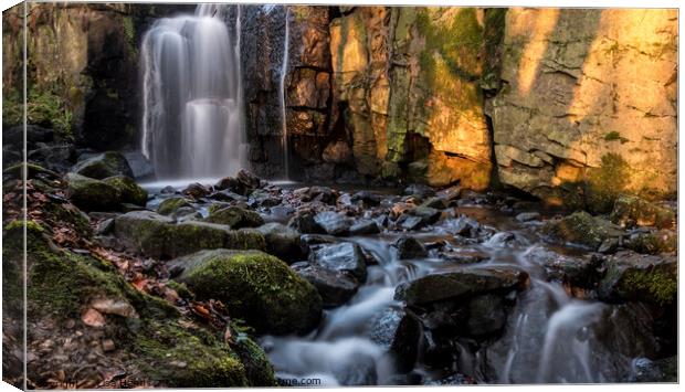 Lumsdale Waterfall Canvas Print by Lisa Hands