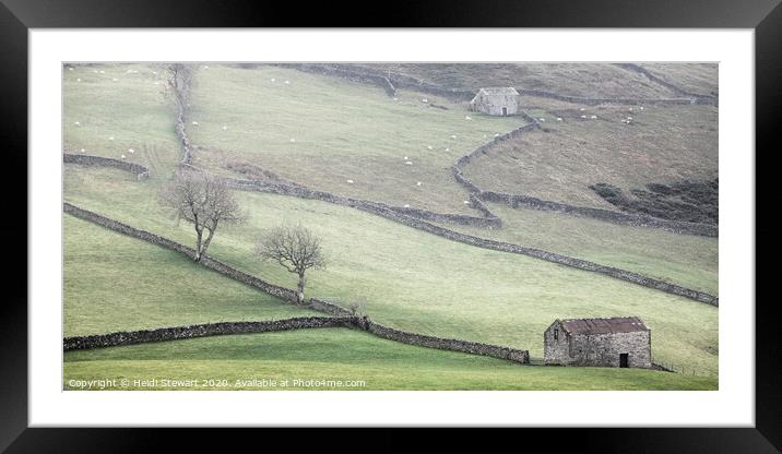 Barns at Keld in the Yorkshire Dales Framed Mounted Print by Heidi Stewart