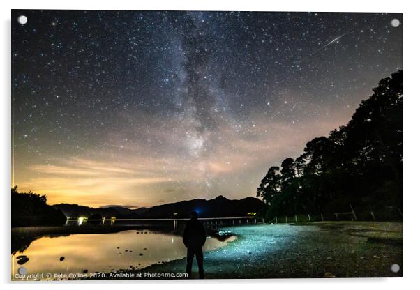 Derwentwater and the Milky Way Acrylic by Pete Collins