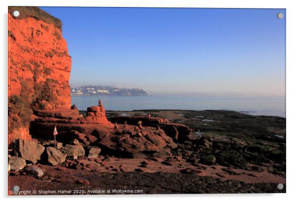 Majestic Red Sandstone Cliffs Acrylic by Stephen Hamer