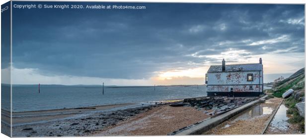 The Boathouse At Lepe Canvas Print by Sue Knight