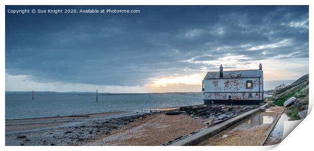 The Boathouse At Lepe Print by Sue Knight