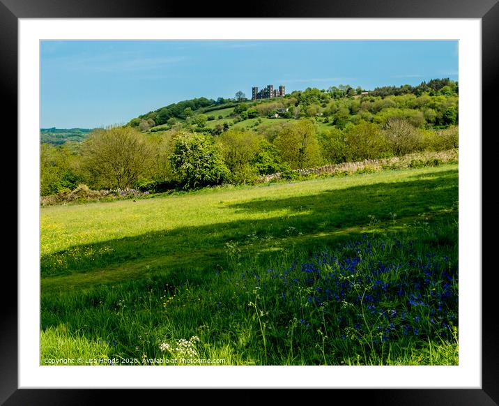 Riber Castle and Bluebells Framed Mounted Print by Lisa Hands