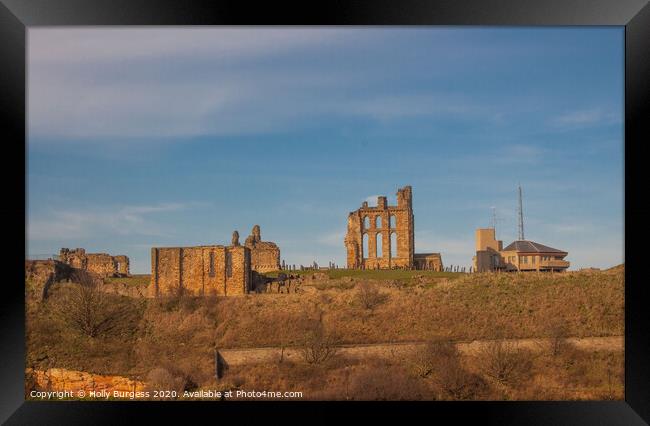 Tynemouth Priory and Castle Framed Print by Holly Burgess