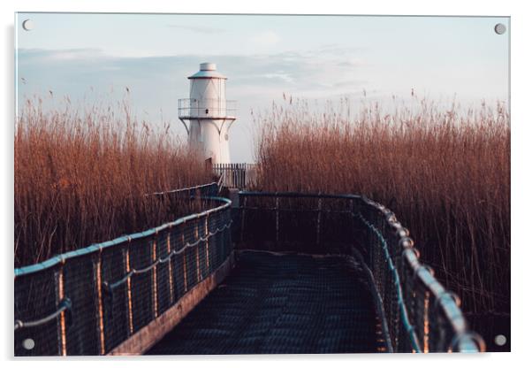 East Usk Lighthouse Acrylic by Dean Merry