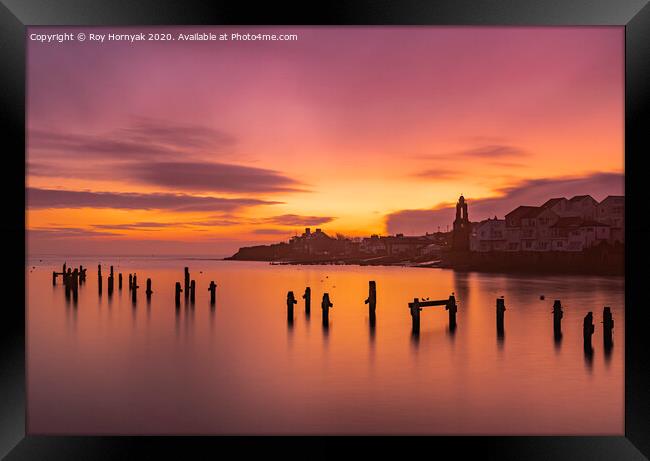 The old Swanage Pier, at sunrise. Framed Print by Roy Hornyak