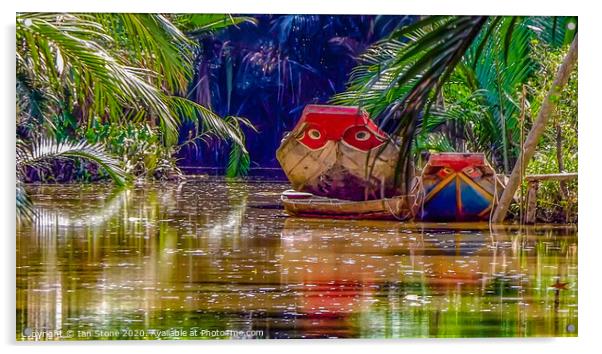 Serene Vietnam River Oasis Acrylic by Ian Stone