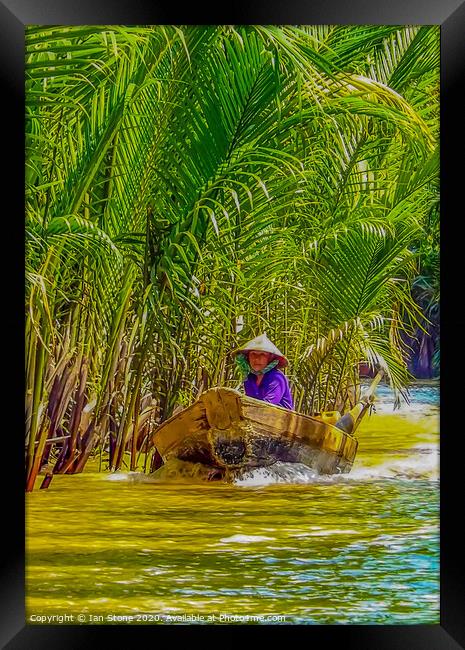 Off to work in Vietnam  Framed Print by Ian Stone
