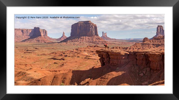 John Ford Point at Monument Valley Navajo Park in Utah-Arizona Border  Framed Mounted Print by Pere Sanz