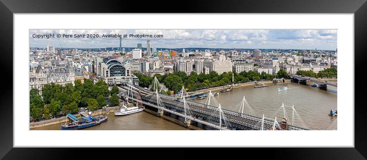  Hungerford bridge panorama in London.  Framed Mounted Print by Pere Sanz