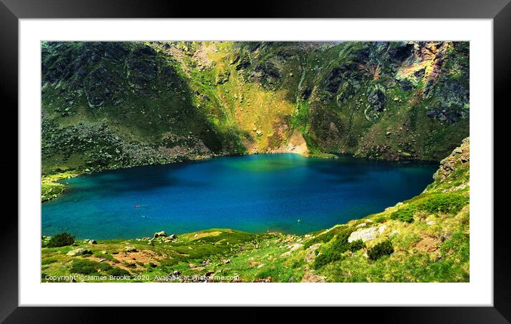 One of the lacs de tristaina from a higher view Framed Mounted Print by James Brooks
