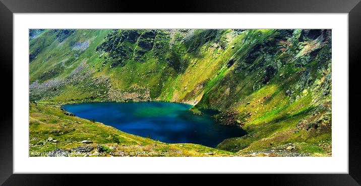 A Lac of Tristaina in Andorra Framed Mounted Print by James Brooks