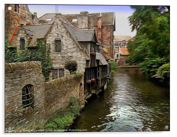 Bruges and its Beauty Acrylic by David Mccandlish