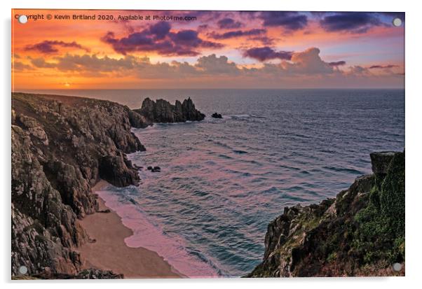 Sunrise in Cornwall Acrylic by Kevin Britland