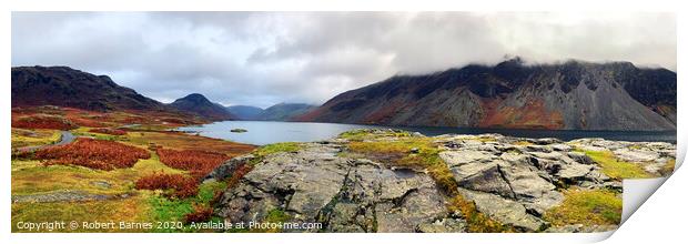 Wastwater Lake in Autumn Print by Lrd Robert Barnes