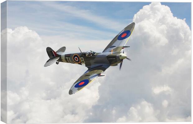 Spitfire A Flying Legend Canvas Print by J Biggadike