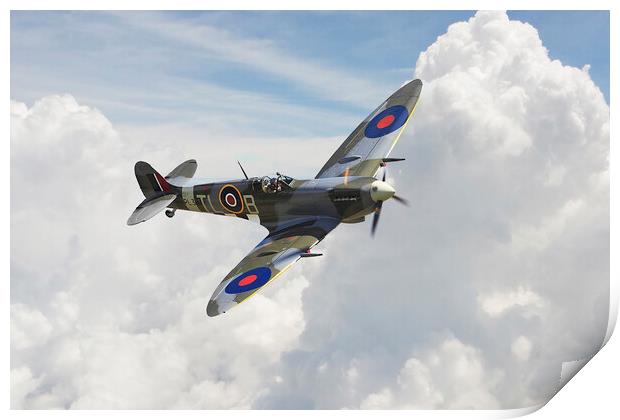 Spitfire A Flying Legend Print by J Biggadike