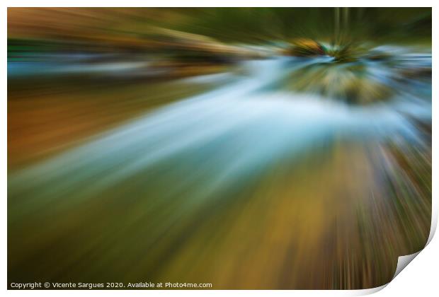 Waterfall abstract Print by Vicente Sargues