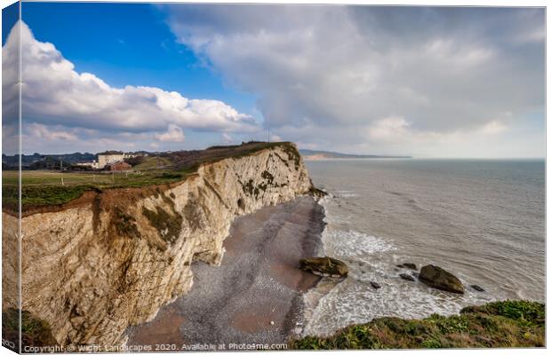 Watcombe Bay Freshwater IOW Canvas Print by Wight Landscapes