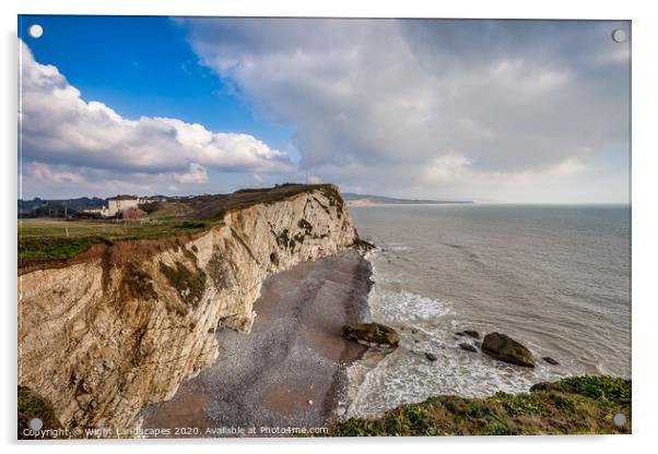 Watcombe Bay Freshwater IOW Acrylic by Wight Landscapes