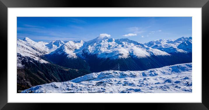 The glaciers in the Swiss Alps - snow covered mountains in Switzerland Framed Mounted Print by Erik Lattwein