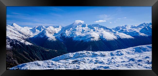 The glaciers in the Swiss Alps - snow covered mountains in Switzerland Framed Print by Erik Lattwein