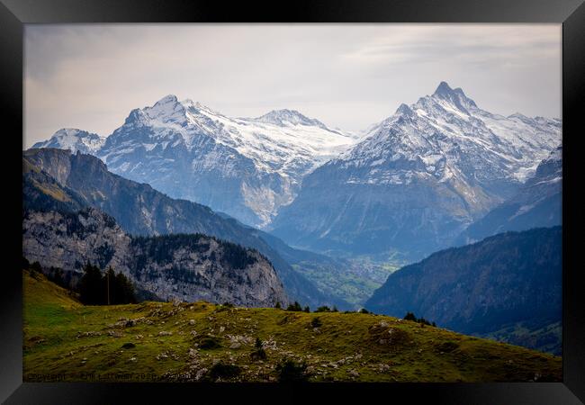 The amazing landscape of the Swiss Alps - beautiful Switzerland Framed Print by Erik Lattwein