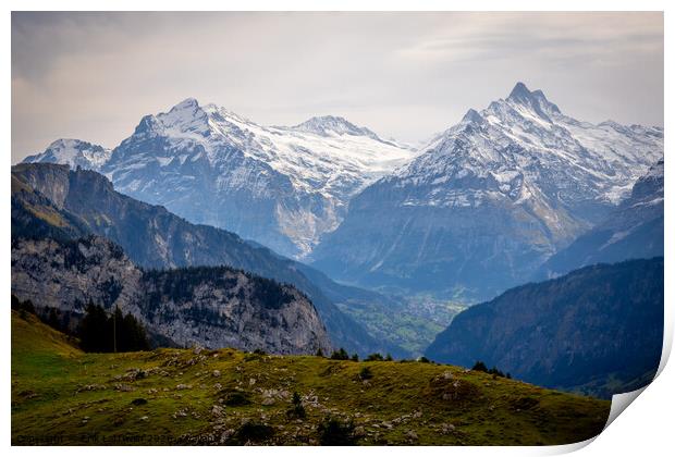 The amazing landscape of the Swiss Alps - beautiful Switzerland Print by Erik Lattwein