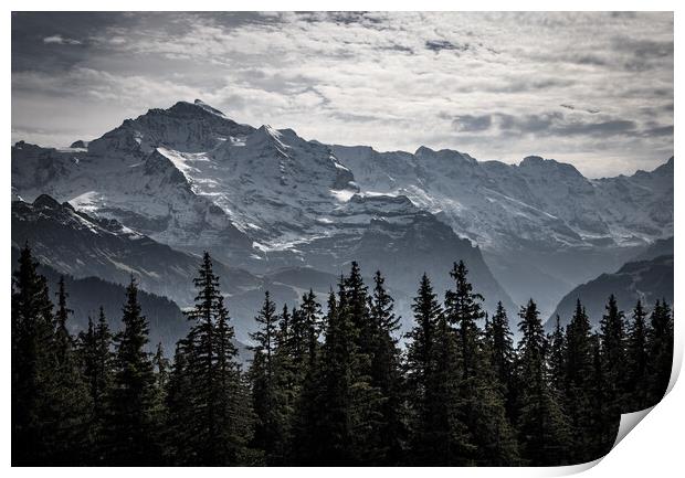 The beautiful Alps of Switzerland in autumn Print by Erik Lattwein