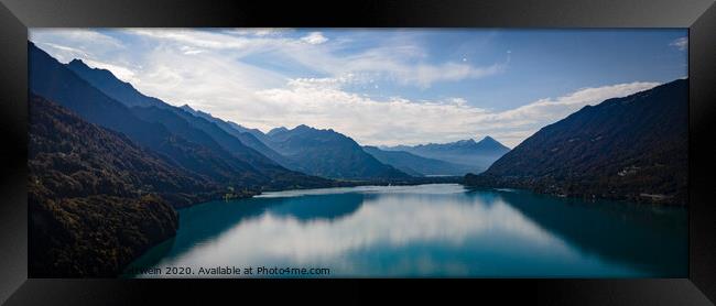 Anazing view over Lake Brienz in Switzerland Framed Print by Erik Lattwein