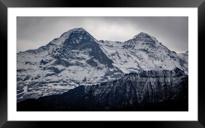 The amazing landscape of the Swiss Alps - beautiful Switzerland Framed Mounted Print by Erik Lattwein