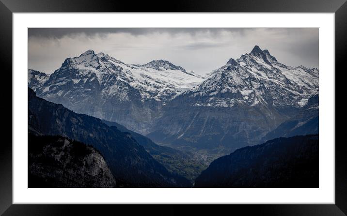 The wonderful mountains of the Swiss Alps Framed Mounted Print by Erik Lattwein