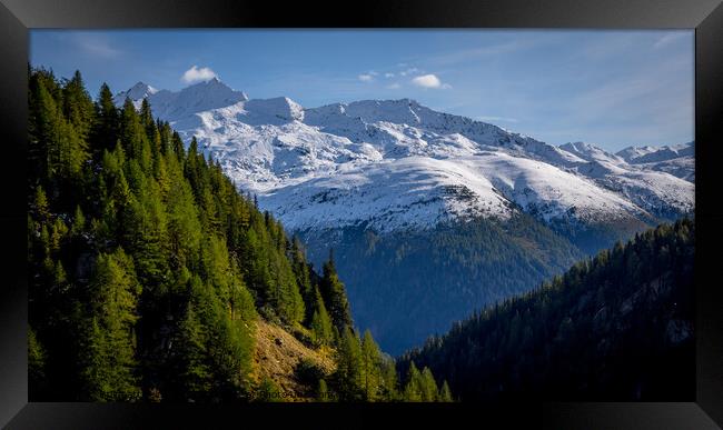 The Swiss Alps - amazing view over the mountains of Switzerland Framed Print by Erik Lattwein